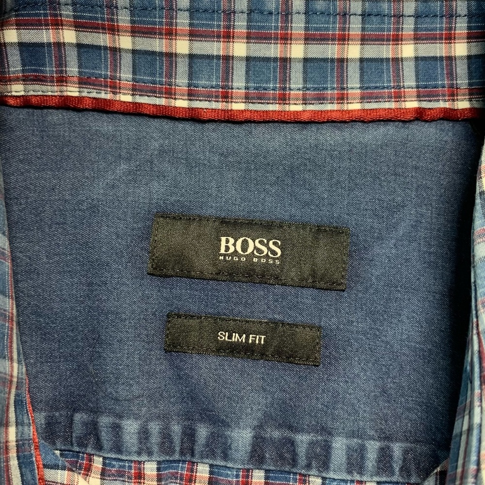 Hugo Boss checkered cotton button- down - Picture 6 of 7